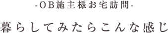 暮らしてみたらこんな感じ